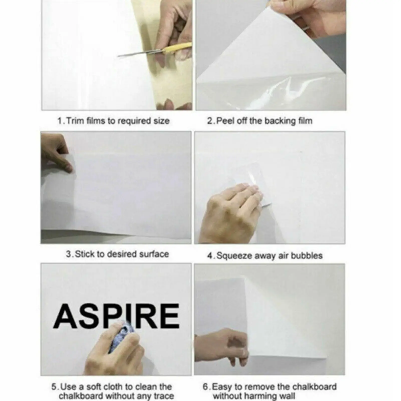 Adhesive Chalk Board Sticker White Black Wall Sticker To-do List Message Note Board Free Cutting Chalkboard for Kids Graffiti
