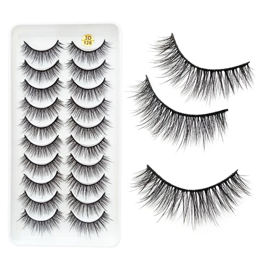 False Eyelashes Natural Look 3D Self-adhesive Eyelashes Reusable Long-Lasting False Eyelashes for Daily Life and Dating