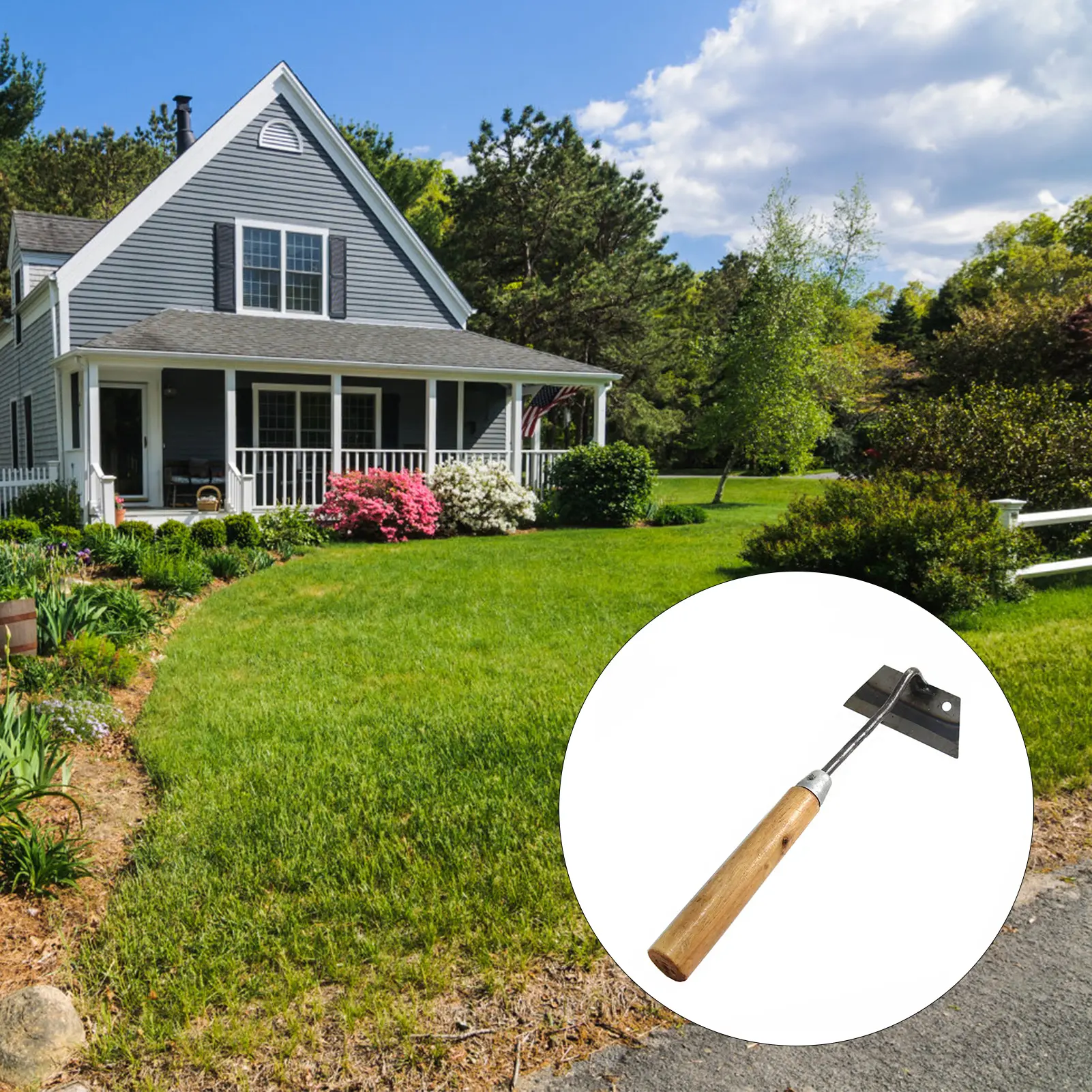 Multifunctional Small Hoe With  Handle, Household Flower Hoe, Gardening Hoe, Outdoor Agricultural Tool And Garden Tool.