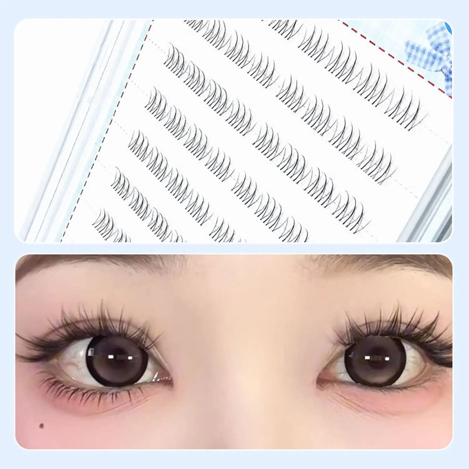 False Eyelashes No Glue Needed Eyelash Clusters Short Individual Lower Eyelash Clusters Suitable For Women Makeup Tools Gift