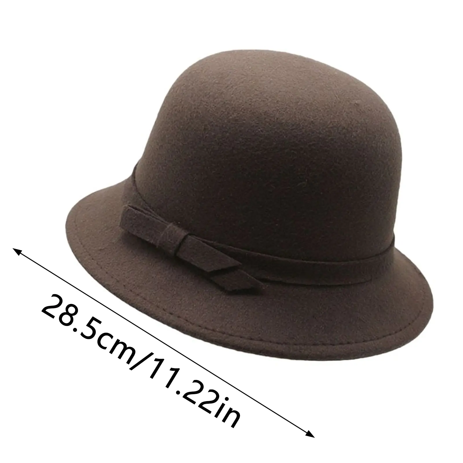 Summer Hats French Warm Bucket Hat Large Brim Bell Crown Flatters Face Shape for Women Daily Commute Vacations Autumn Winter