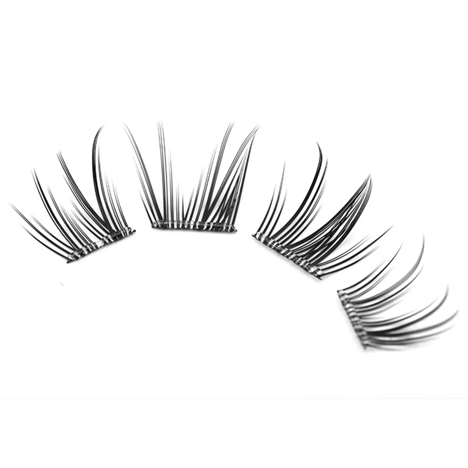 False Eyelashes C Curl Press on Lash Clusters 9-11mm Pre Glued Lash Clusters for Lash Enthusiast Or Beginner Makeup Tool