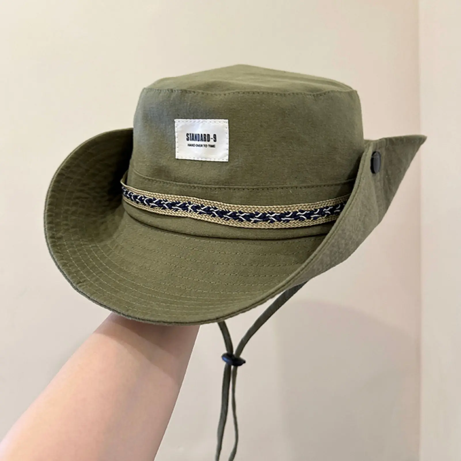Cowboy Hat Fisherman Hat Summer Hiking Fisherman Hat Ethnic Style Breathable Summer Bucket Hats for Travel Riding