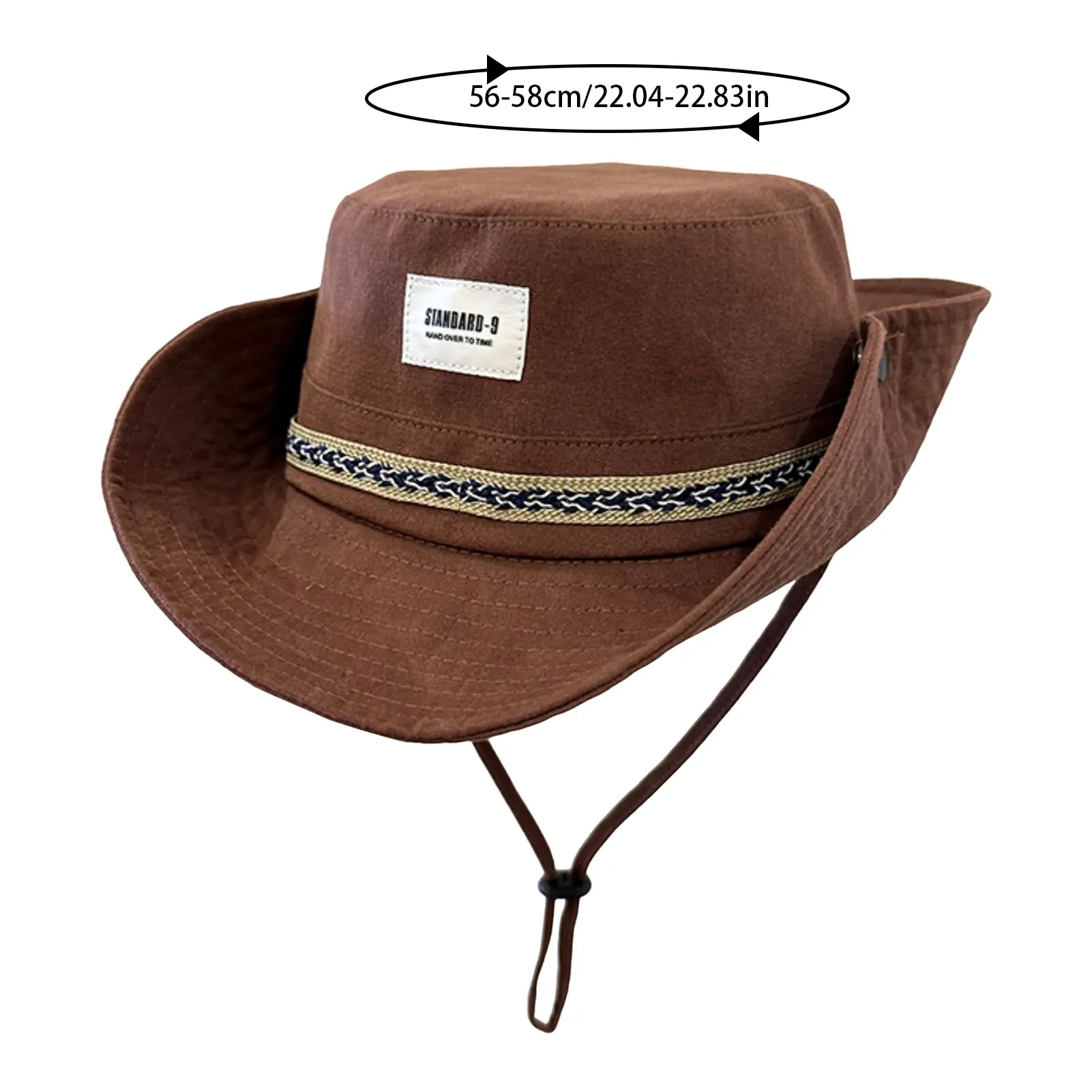 Cowboy Hat Fisherman Hat Summer Hiking Fisherman Hat Ethnic Style Breathable Summer Bucket Hats for Travel Riding