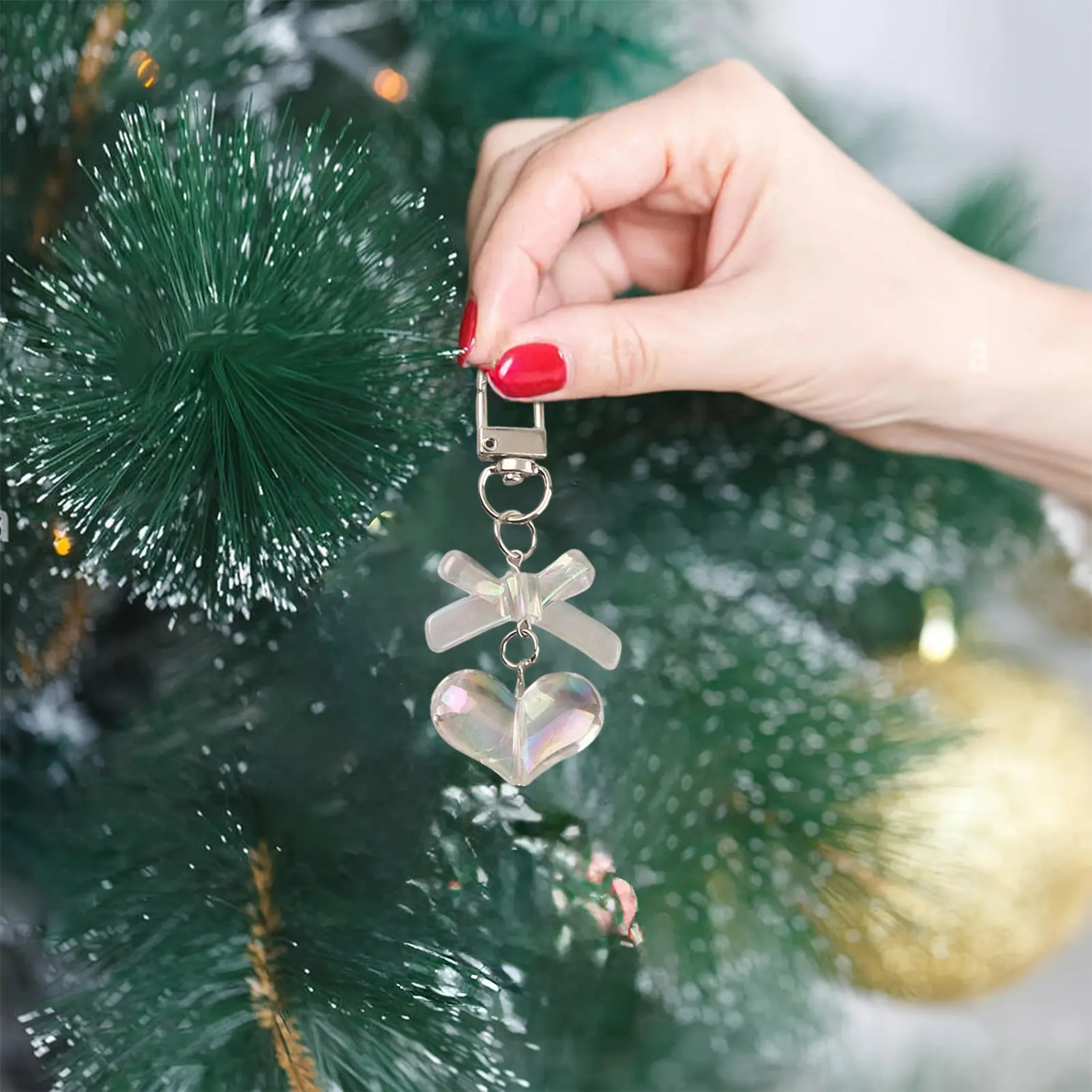 Three-dimensional Love Bear Key Chain Love Female Key Chain Girl Handbag Pendant Diy Key Chain Jewelry Gifts Adorable Design