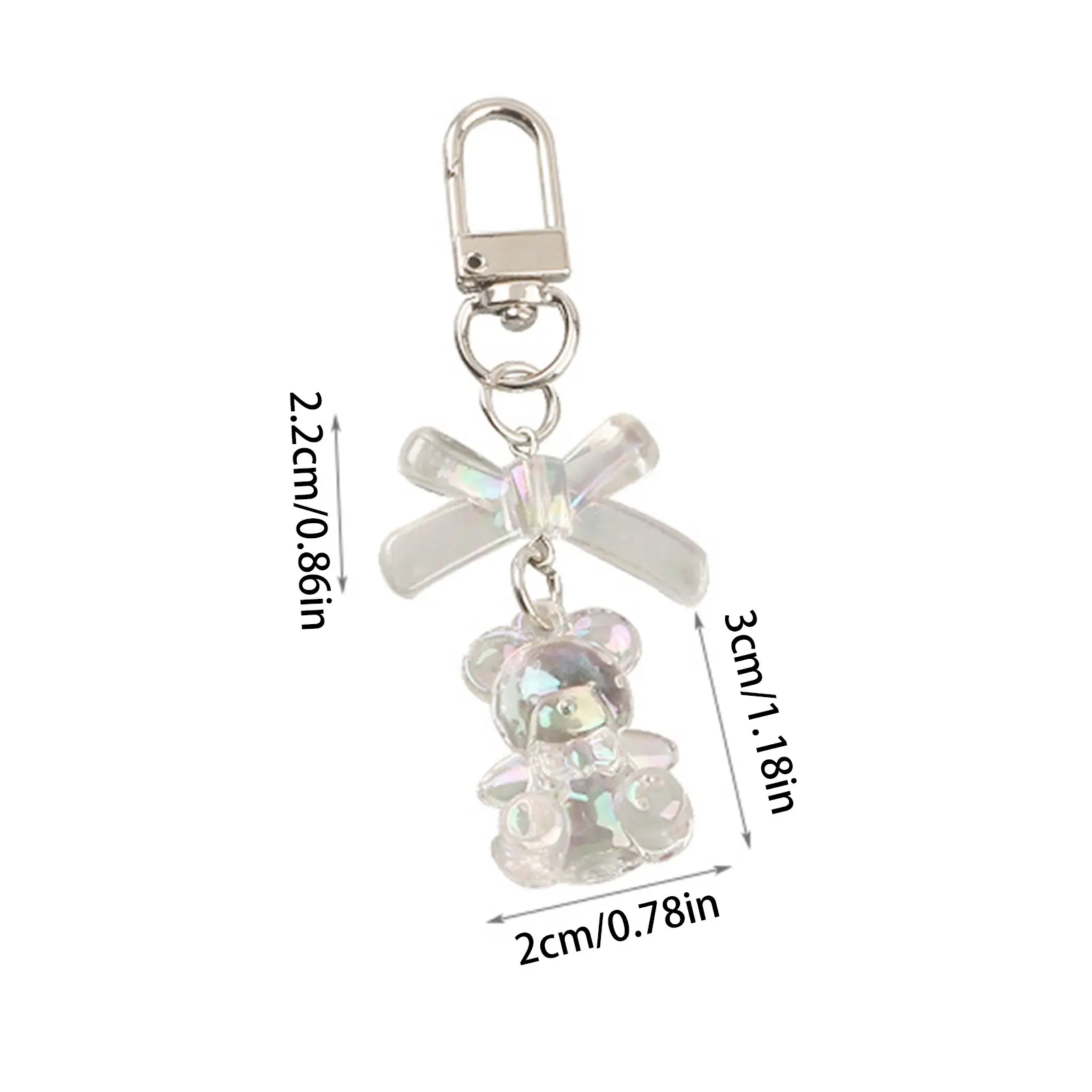 Three-dimensional Love Bear Key Chain Love Female Key Chain Girl Handbag Pendant Diy Key Chain Jewelry Gifts Adorable Design