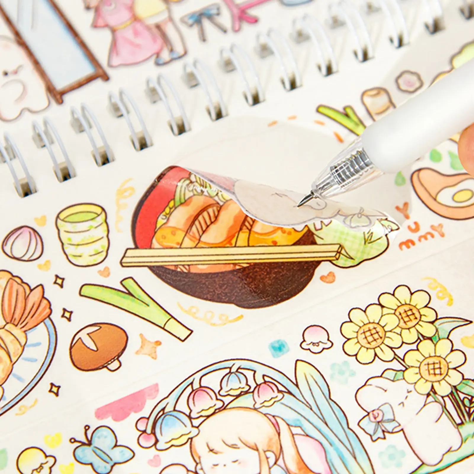 A5 Cartoon Sticker Storage Book Reusable Scrapbook Release Books Student Stationery School Supplies