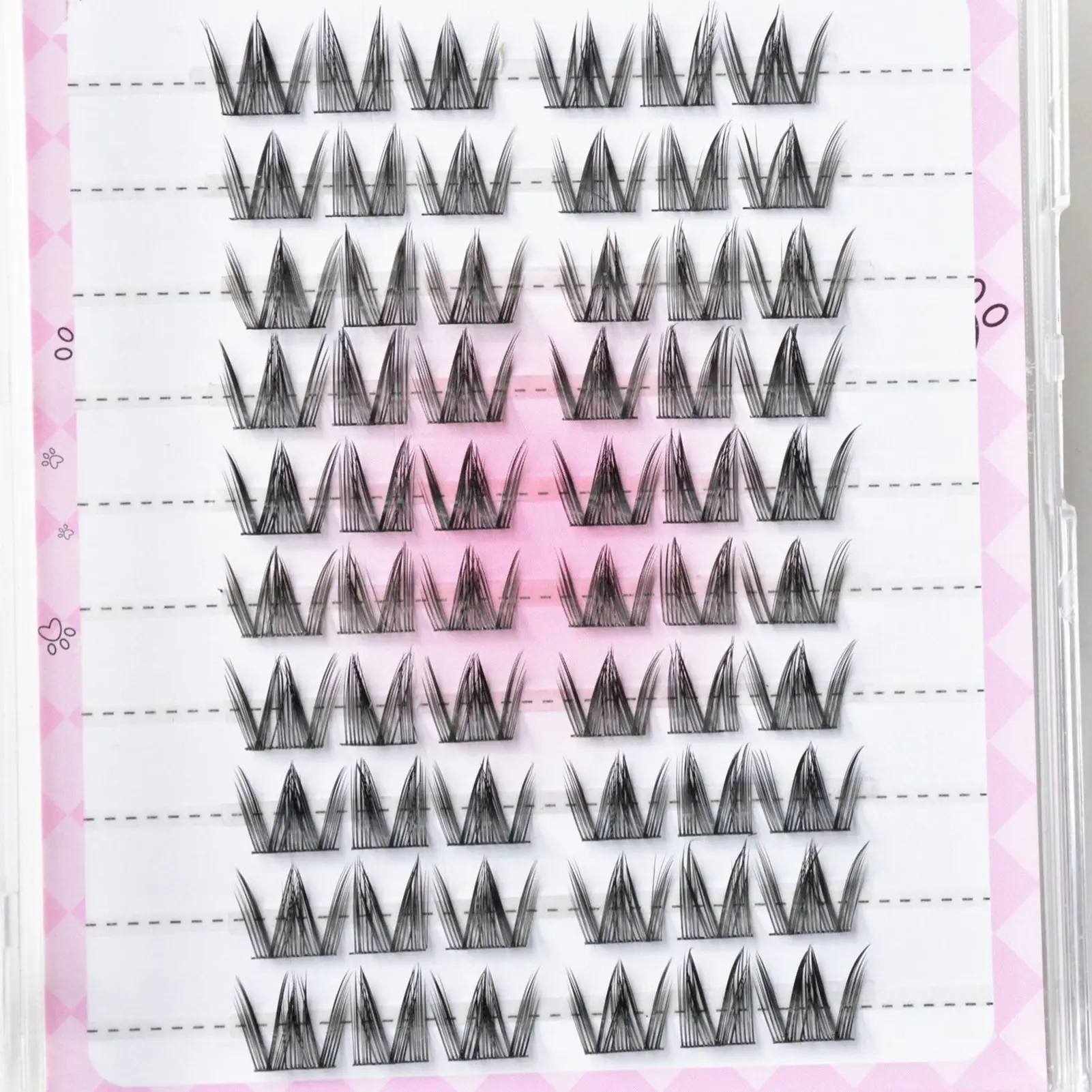 Soft Individual Anime Lashes C Curl Thin Band False Eyelashes Curled From Morning Till Night False Eyelashes DIY Makeup Tool