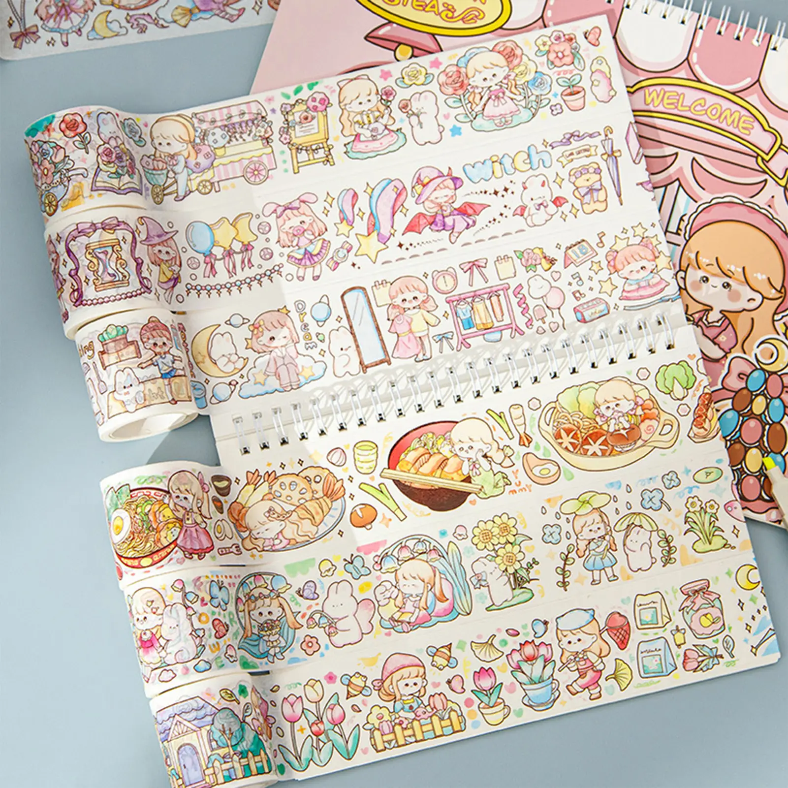 A5 Cartoon Sticker Storage Book Reusable Scrapbook Release Books Student Stationery School Supplies