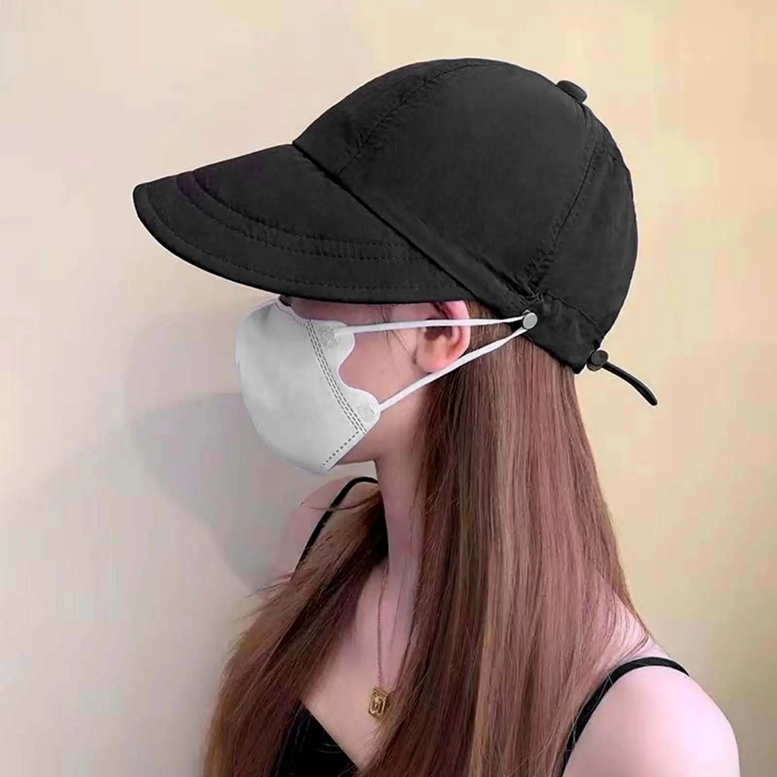 Womens Summer Sun Hat Fashion Foldable Outdoor UV Protection Drawstring Sun Hat for Beach Hiking Garden Outdoor Travel Gift