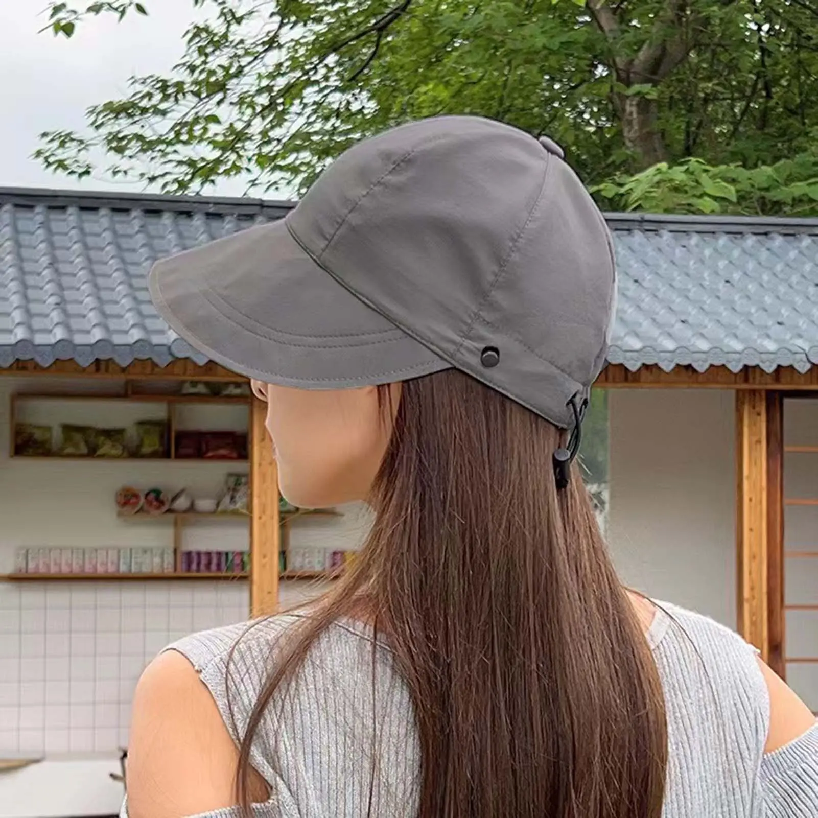 Womens Summer Sun Hat Fashion Foldable Outdoor UV Protection Drawstring Sun Hat for Beach Hiking Garden Outdoor Travel Gift
