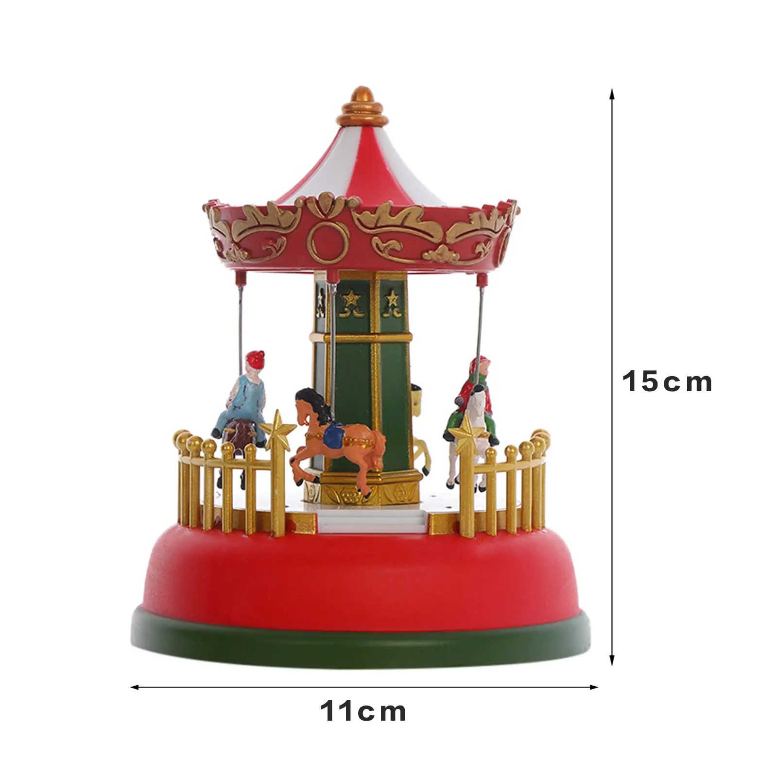 1pc Music Box Carousel Ferris Wheel Shape Music Box with LED Light Glowing Christmas Music Box New Year 2025 Gifts for Kids
