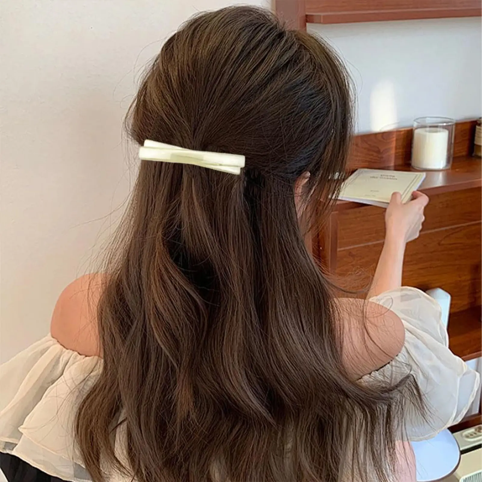 Retro Thin Hair Clips Spring French Hair Clips Hair Style Blue Hair Accessories Female Hair Accessories Perfect Gift Choice