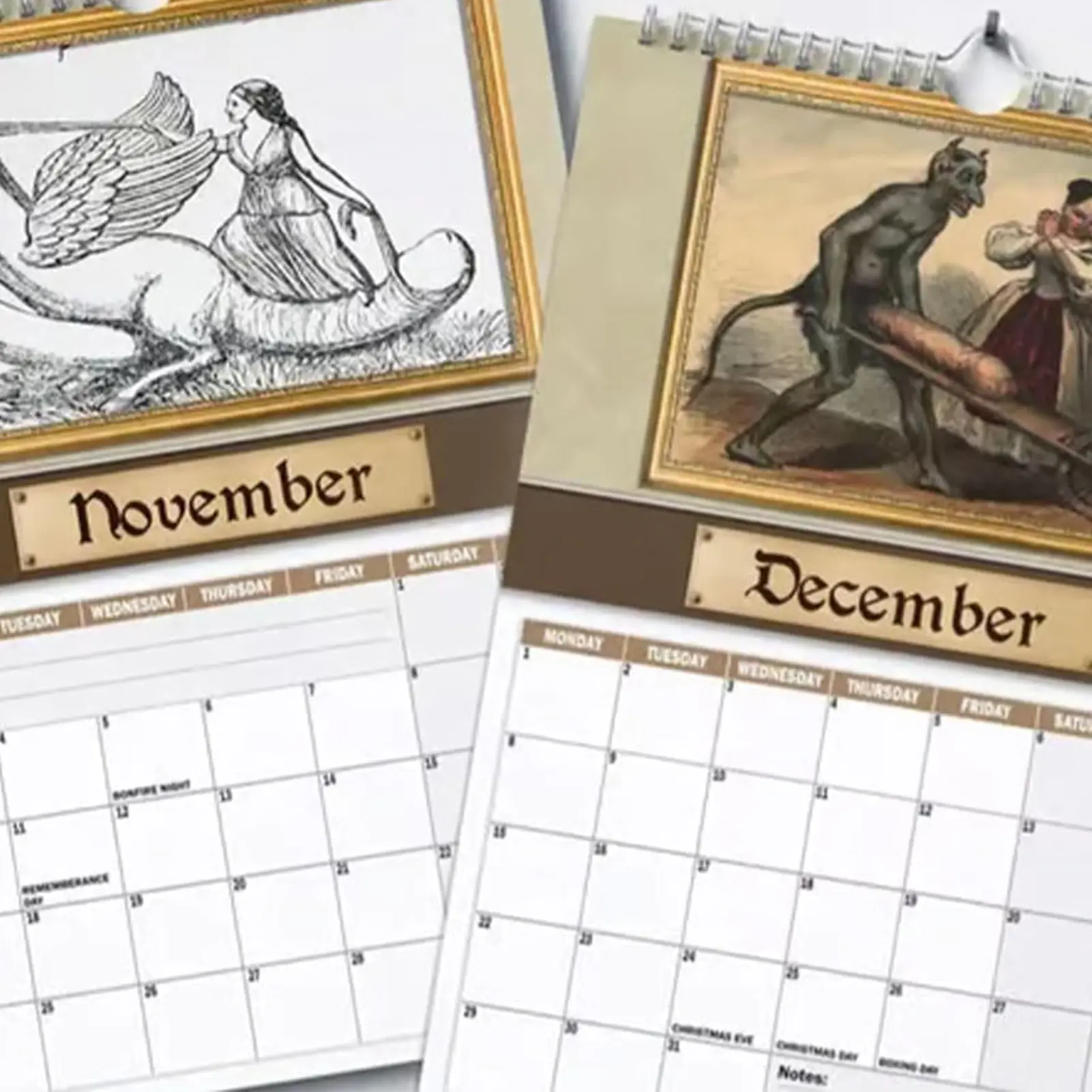 2025 Medieval Dick Pics Calendar 12 Month Planner Calendar Funny Gag New Year Gifts Wall Calendar for Home Decoration