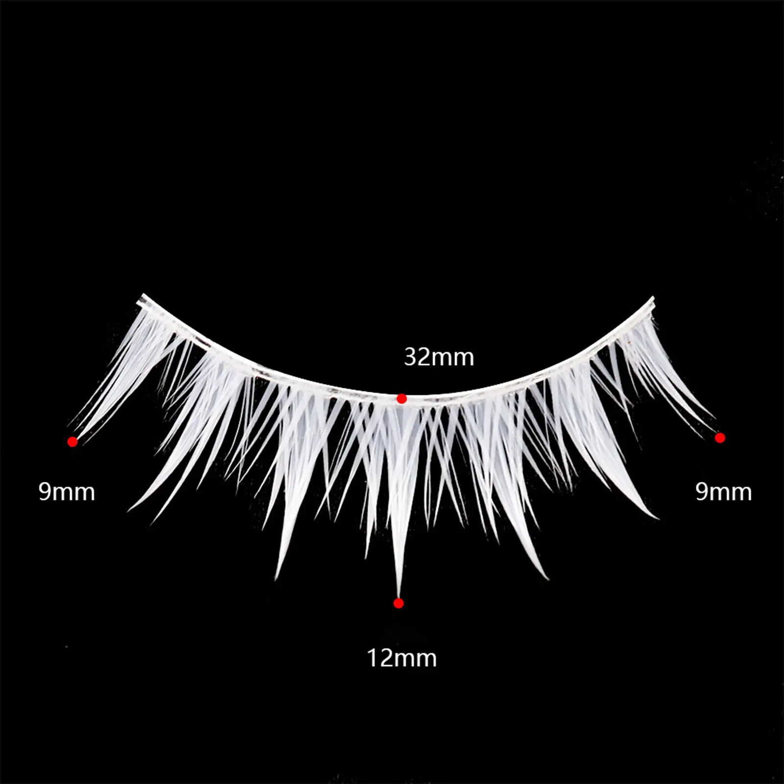 3 Pair White Anime Eyelashes 3D Fluffy Dramatic Colored Lashes for Cosplay Party Stage Cosmetic Makeup Supplies
