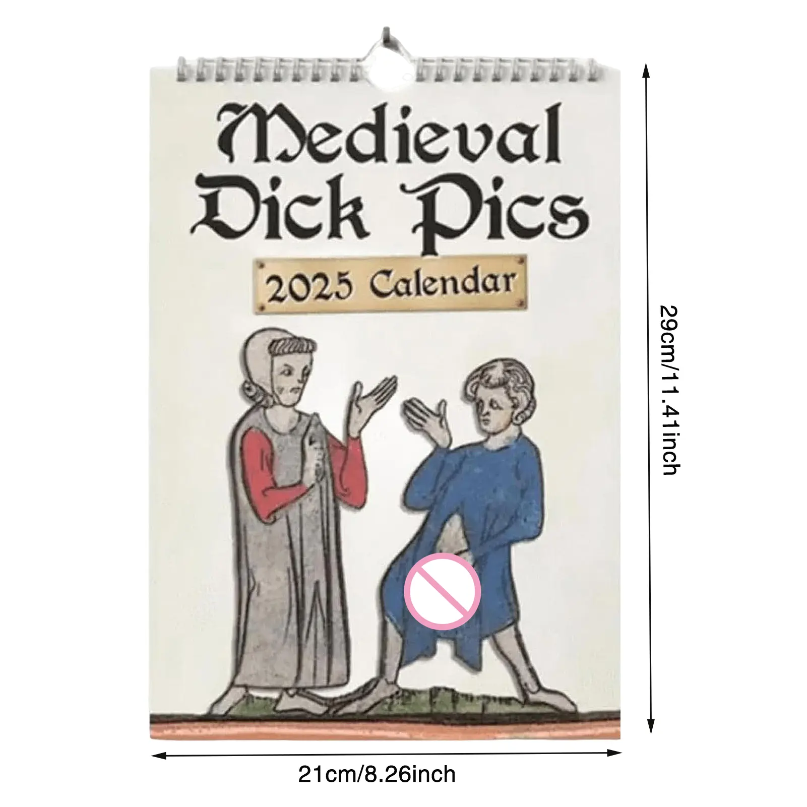 2025 Medieval Dick Pics Calendar 12 Month Planner Calendar Funny Gag New Year Gifts Wall Calendar for Home Decoration