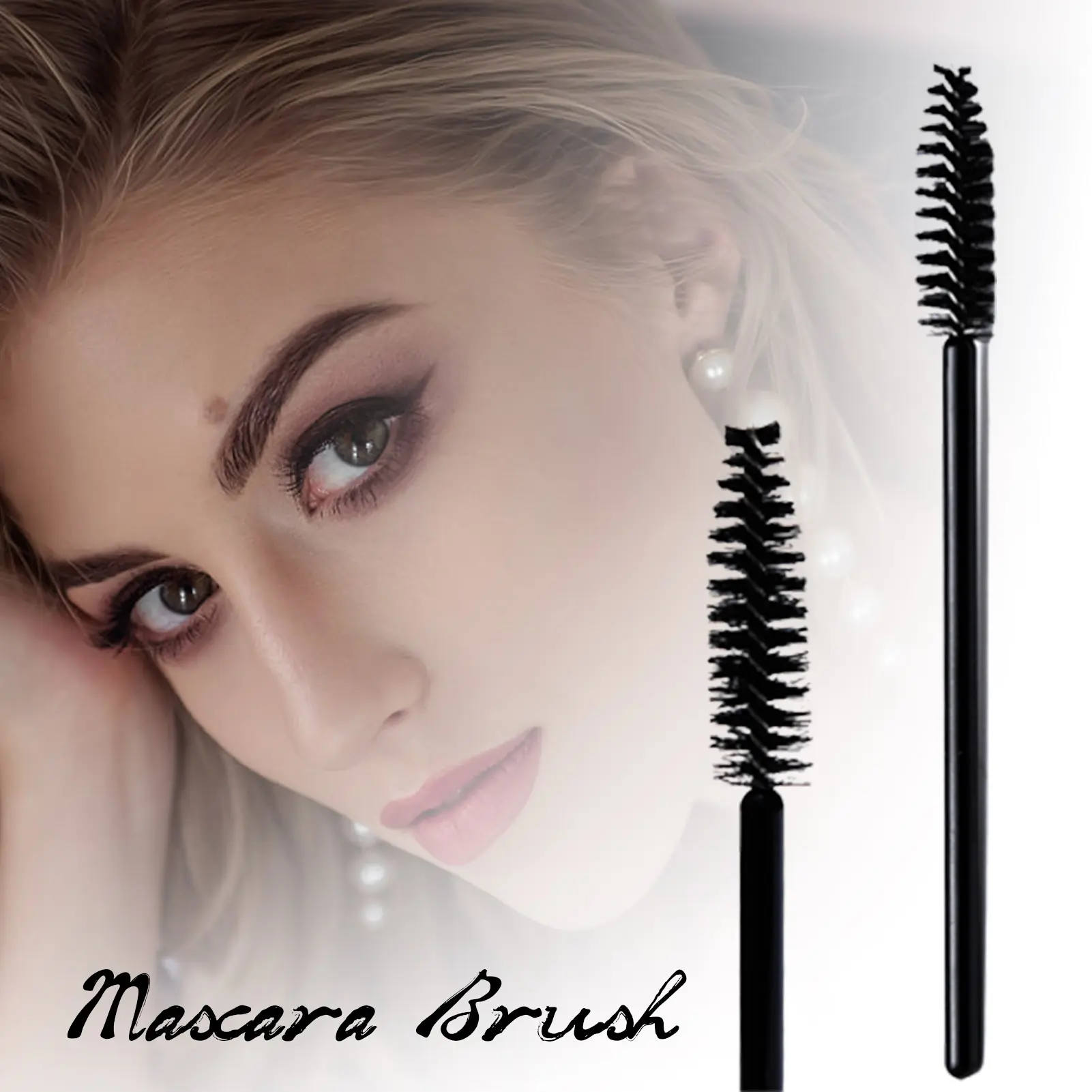 Eyelash Brush Eyebrow Comb Dual Use Makeup Tool For Eyelash And Eyebrow Grooming With Durable Handle Black