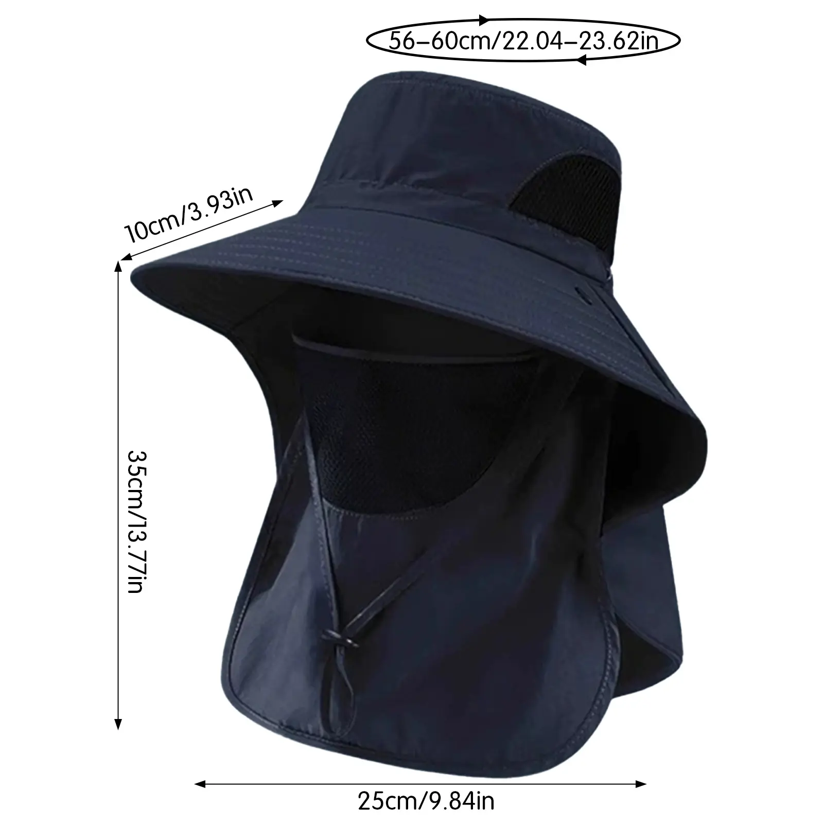 Sun Fishing Hat Women's Bucket Hat with Neck Cover Breathable Wide Brim Summer UV Protection Hat for Travel Holiday Beach