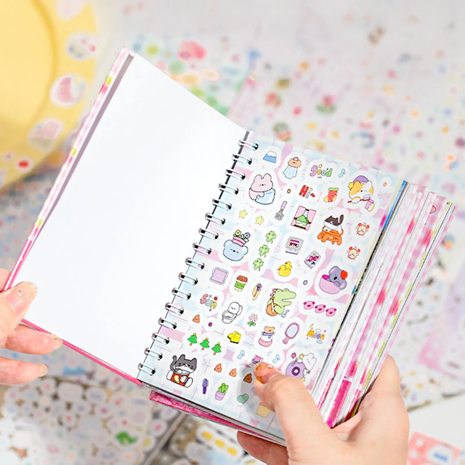 30pcs Cute Animals Cartoon Stickers Cute Puppy Bear Delicious Dessert Patterns for Decorating Notebook Diary Girls Birthday Gift