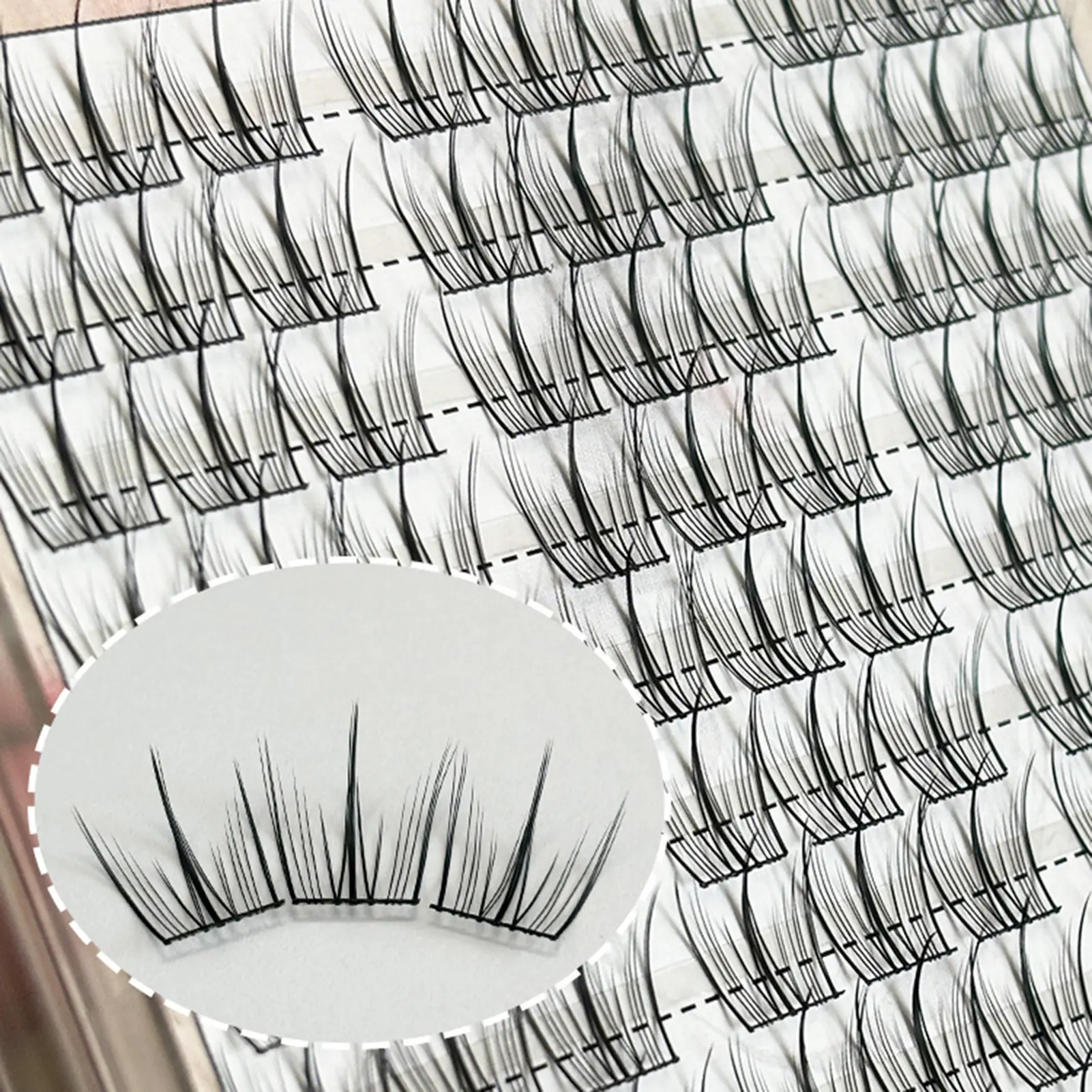 False Eyelashes Spiky Cluster Eyelash Extensions Thin Band Cluster Eyelashes Extensions for Beginner & Proficients Friendly