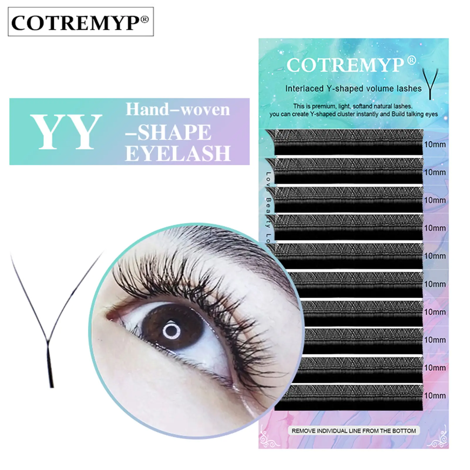 Individual Lash Clusters Handcraft Grafting False Eyelashes Curl Wispy Lash Extension for Eye-Lifting Effect DIY Makeup Tools