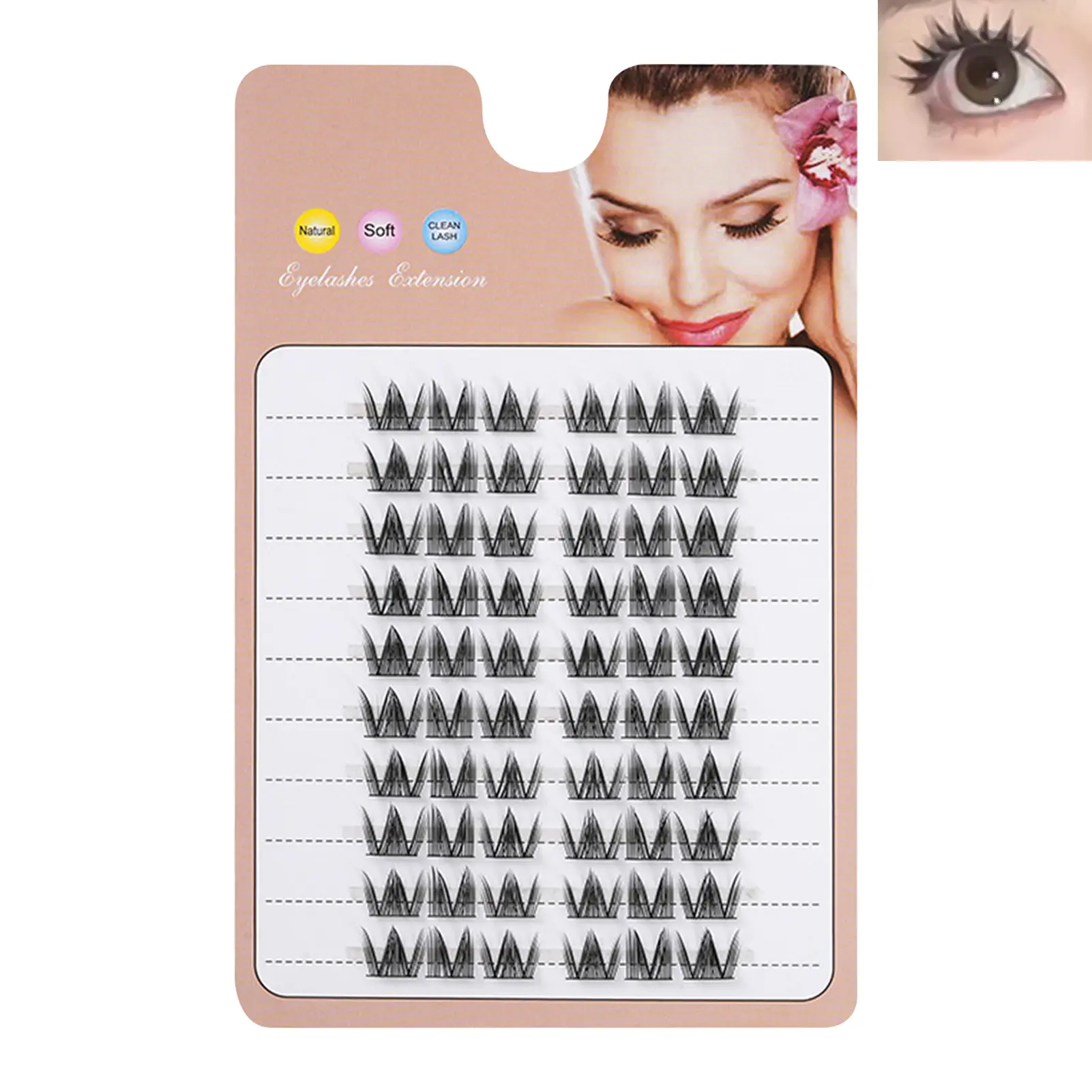 False Eyelashes Dense Natural Lashes Clusters Segmentation Wispy Lash Extension for Women and Girls Cosmetic Supplies