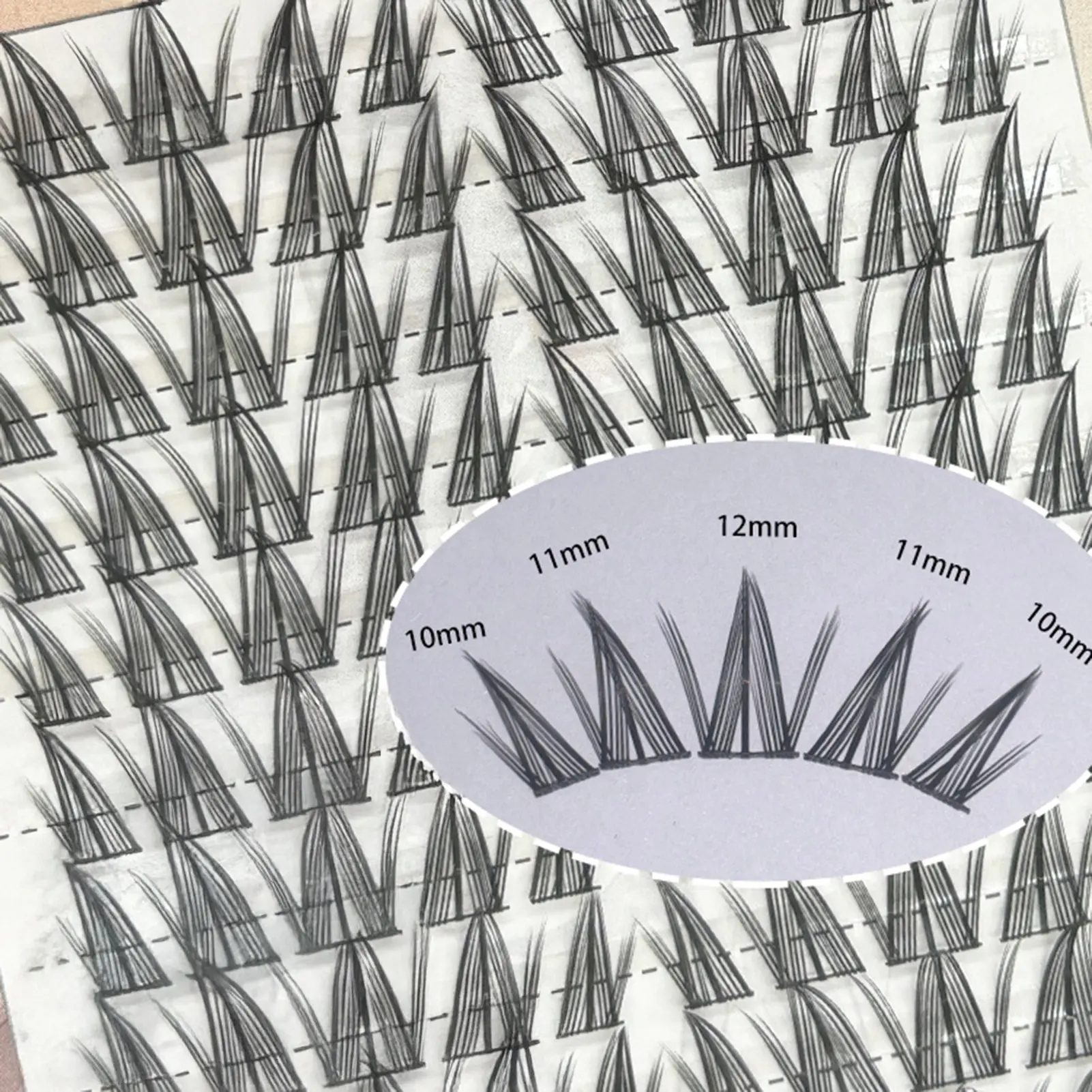 10 Rows Individual Eyelashes 10-12mm Cluster Lashes Natural Anime False Eyelashes Extension Makeup Tool for Women