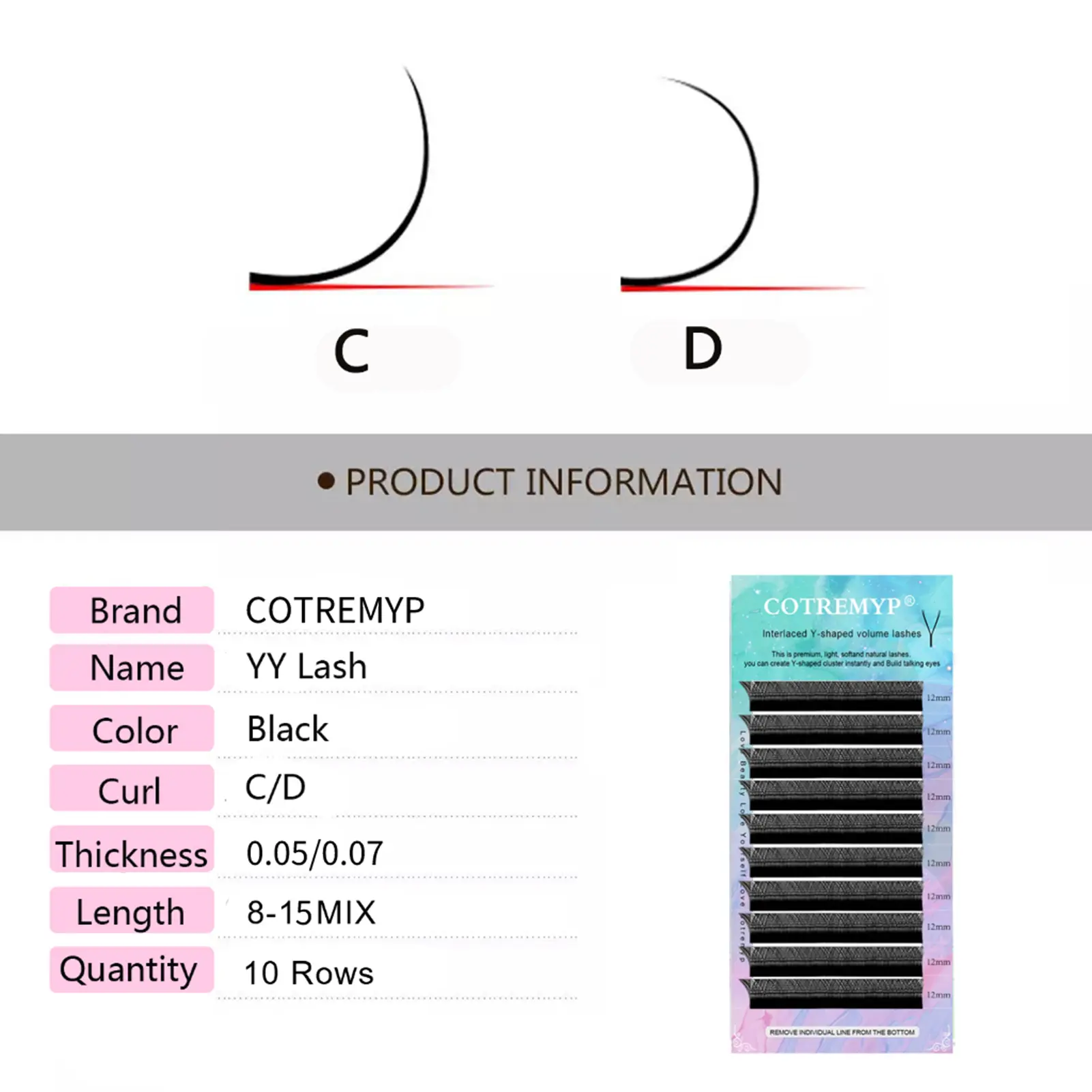 Individual Lash Clusters Handcraft Grafting False Eyelashes Curl Wispy Lash Extension for Eye-Lifting Effect DIY Makeup Tools