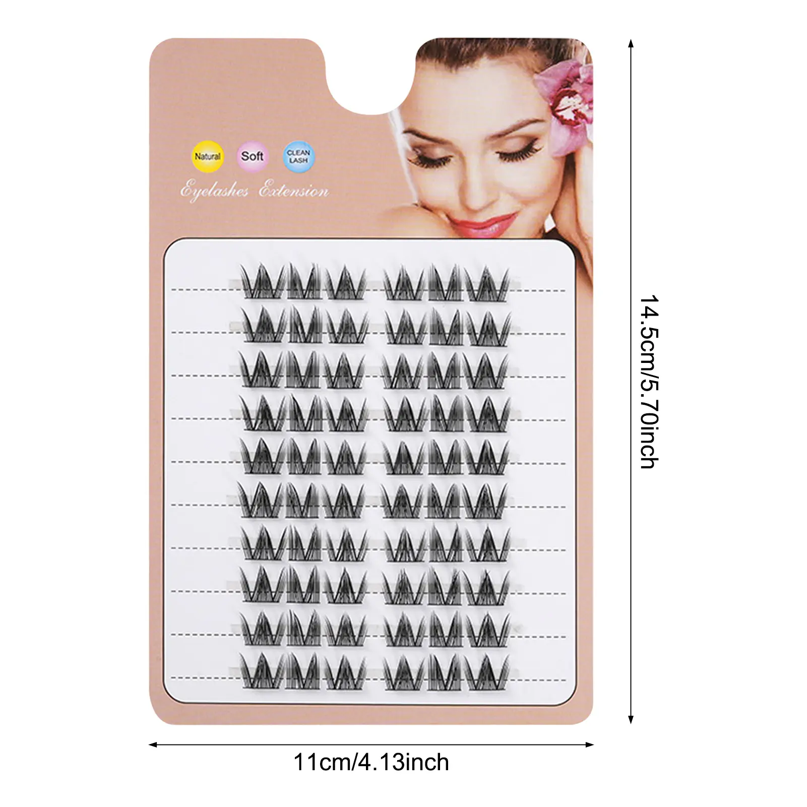False Eyelashes Dense Natural Lashes Clusters Segmentation Wispy Lash Extension for Women and Girls Cosmetic Supplies
