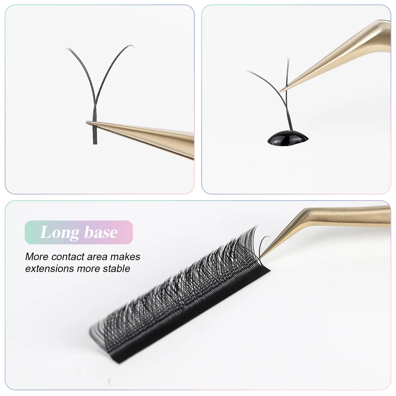 Individual Lash Clusters Handcraft Grafting False Eyelashes Curl Wispy Lash Extension for Eye-Lifting Effect DIY Makeup Tools