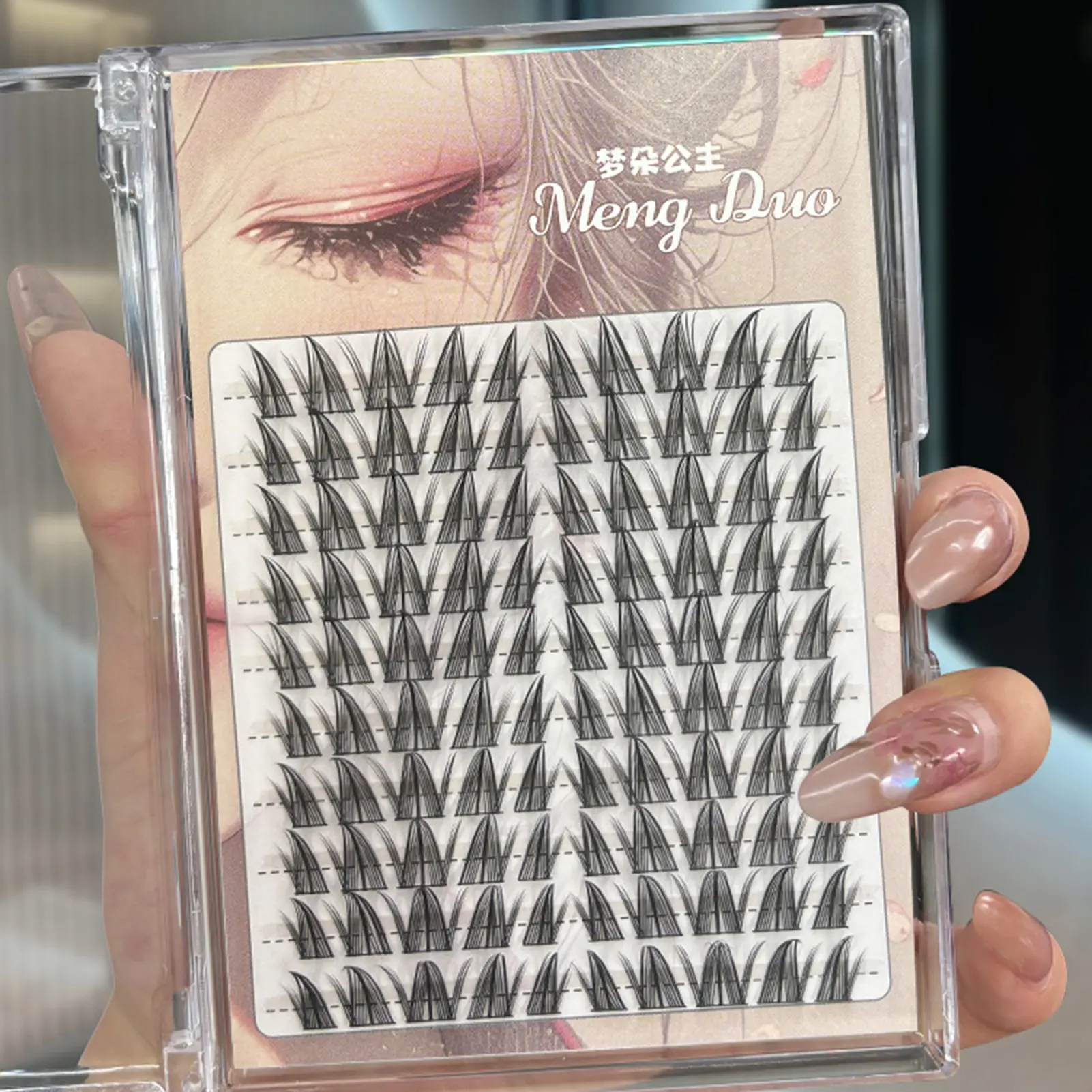 10 Rows Individual Eyelashes 10-12mm Cluster Lashes Natural Anime False Eyelashes Extension Makeup Tool for Women
