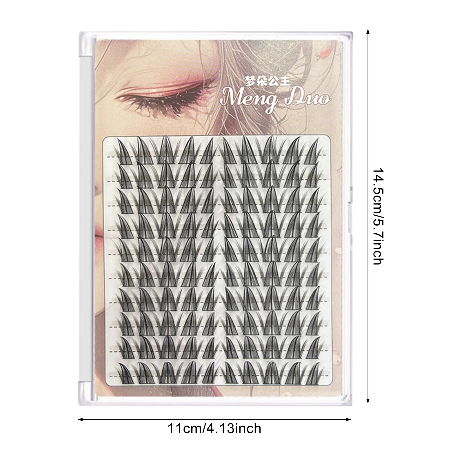 10 Rows Individual Eyelashes 10-12mm Cluster Lashes Natural Anime False Eyelashes Extension Makeup Tool for Women