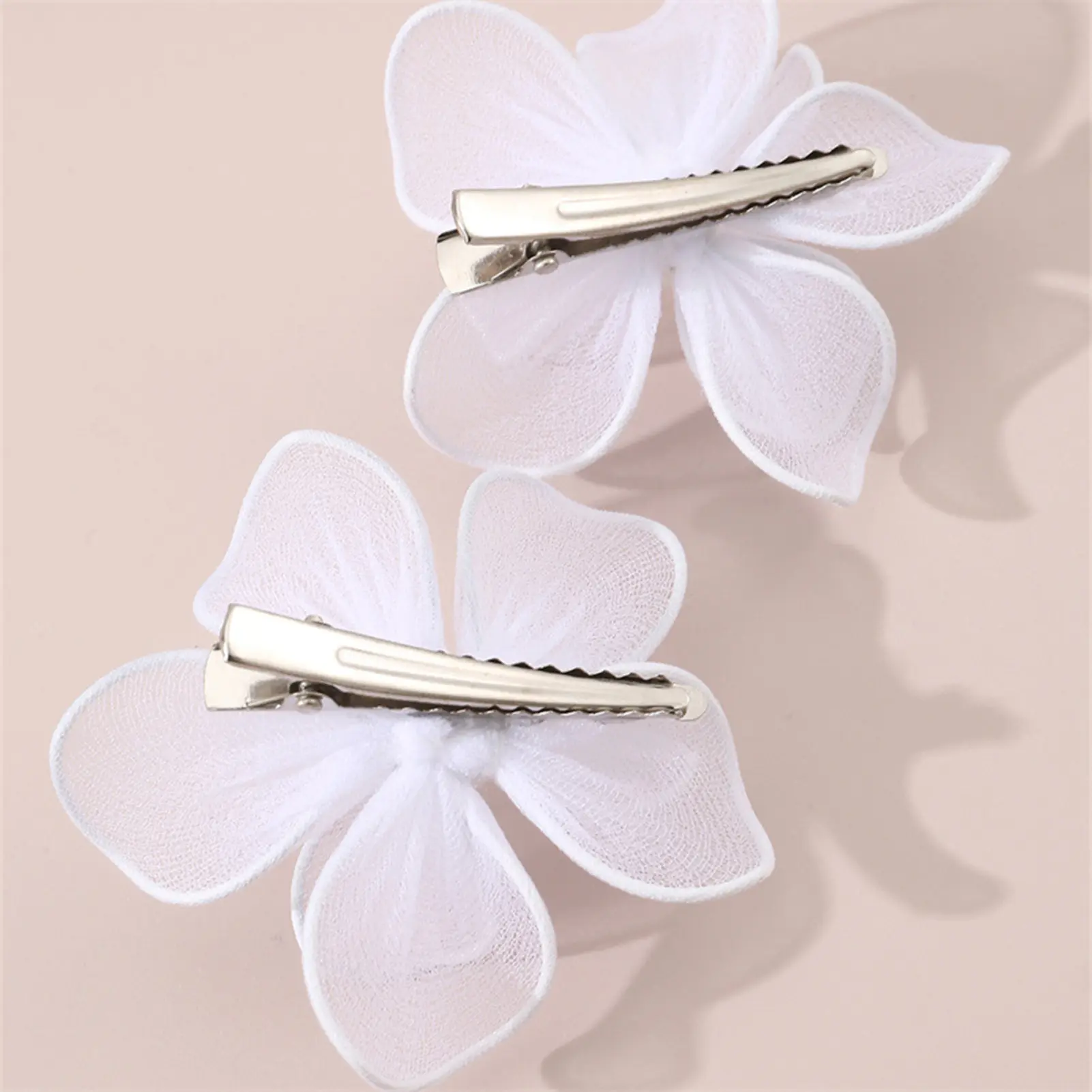 2pcs Of New Soft And Sweet Hair Clips, Lovely Flowers, Pearls, Bbangs, Clips, Floral Hair Clips And Decorative Children's Hair