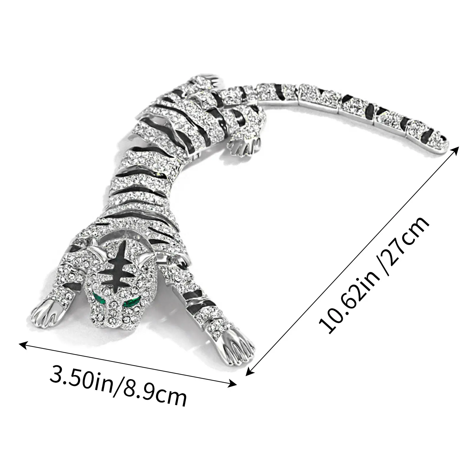 European And American Personalized Brooch Design Studded Tiger Brooch Set Pin Joker Fashion Accessories Alloy Material