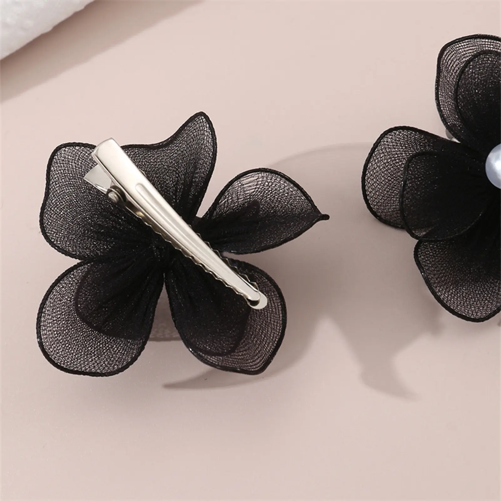 2pcs Of New Soft And Sweet Hair Clips, Lovely Flowers, Pearls, Bbangs, Clips, Floral Hair Clips And Decorative Children's Hair