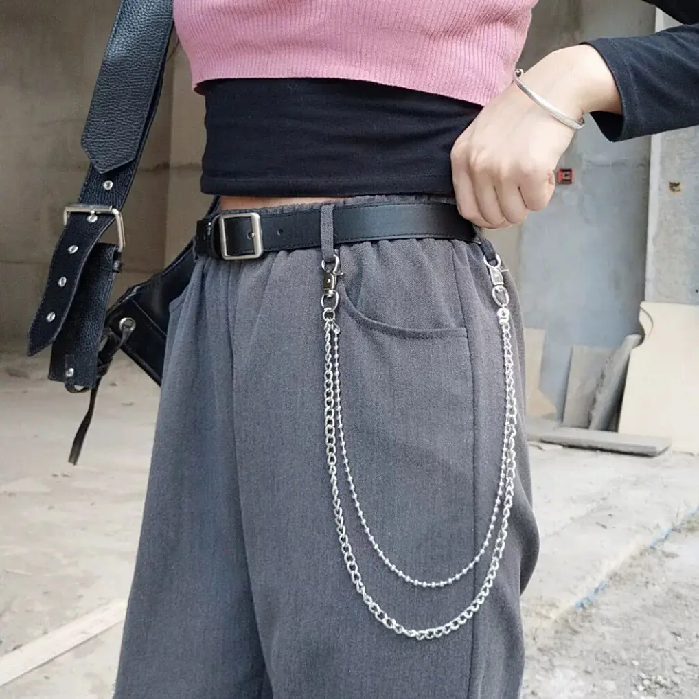 1pc 2025 New Pants Key Chain Fashion Simple Men's Pants Chain Jeans Punk Hip-hop Pants DIY Boy Gift Chain Accessories