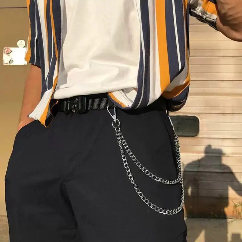1pc 2025 New Pants Key Chain Fashion Simple Men's Pants Chain Jeans Punk Hip-hop Pants DIY Boy Gift Chain Accessories