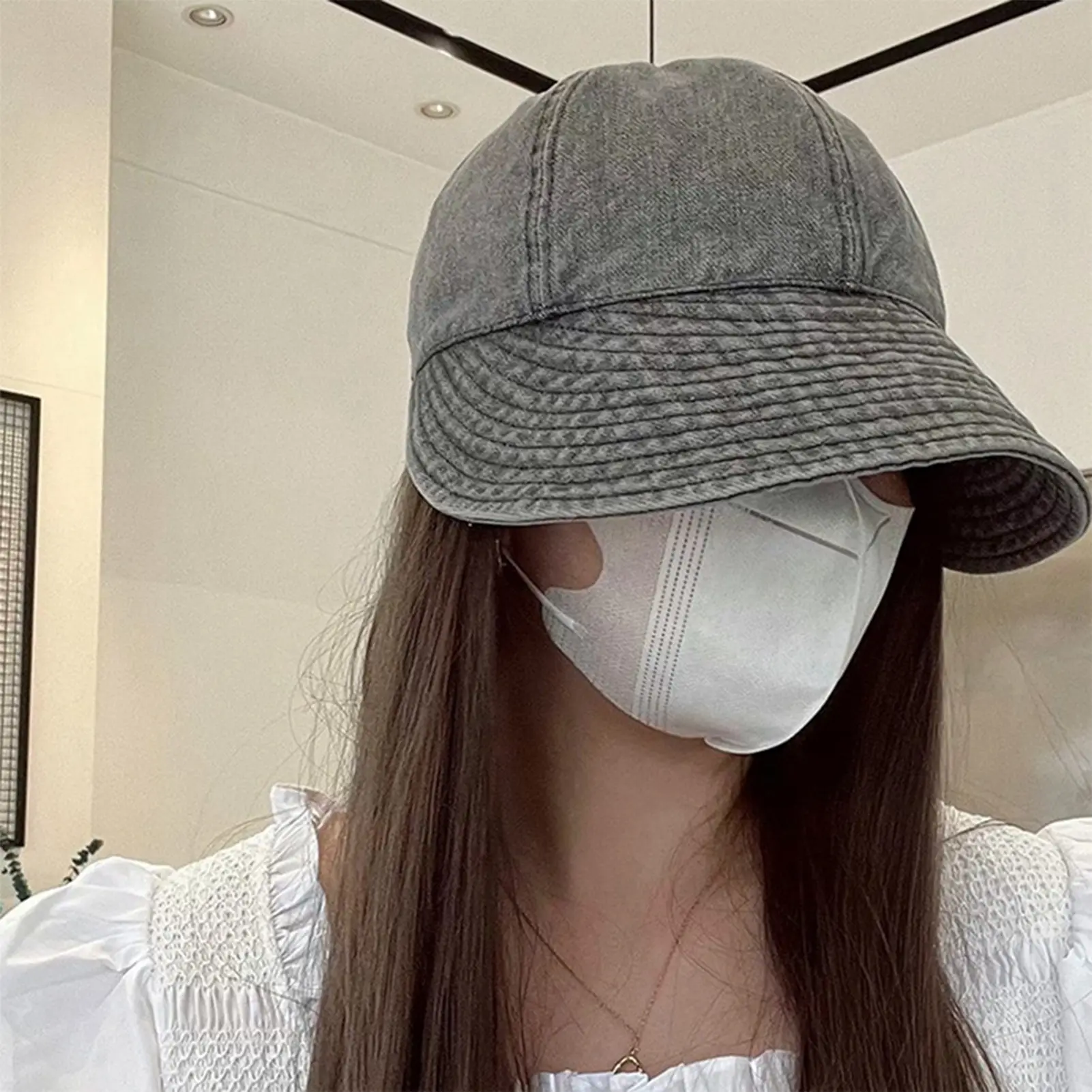 Summer Icy Silk Cool Sunscreen Hat Women Outdoor Large Brim Lace Sunshade Breathable Uv Resistant Visors Adjustable Fit