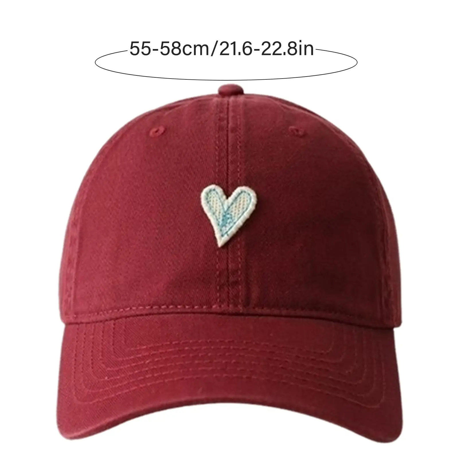 Love Baseball Cap Valentine's Day Unisex Cap Love Embroidered Breathable Visor Soft Top Fun Cap Adjustable Intimate Service