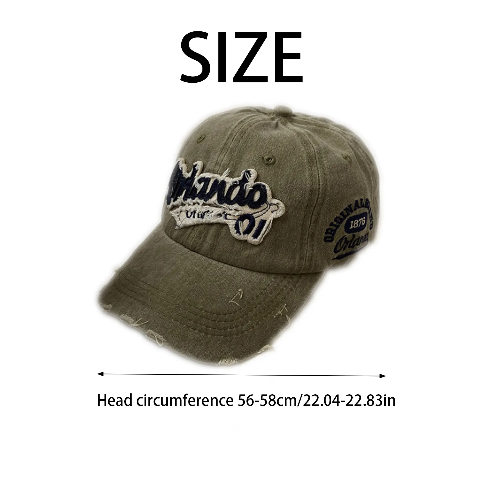 Retro Letters Embroidered Spring And Summer Baseball Caps For Men And Women Outdoor Sports Backless Sun Hats Truck Hats washable