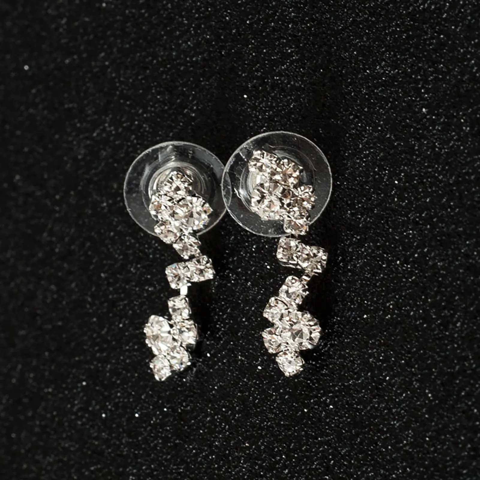 Fashion Crystal Bride Jewelry Set Rhinestone Silver-plated Wedding Dress Banquet Necklace Earring Set Ladies Gift Banquet