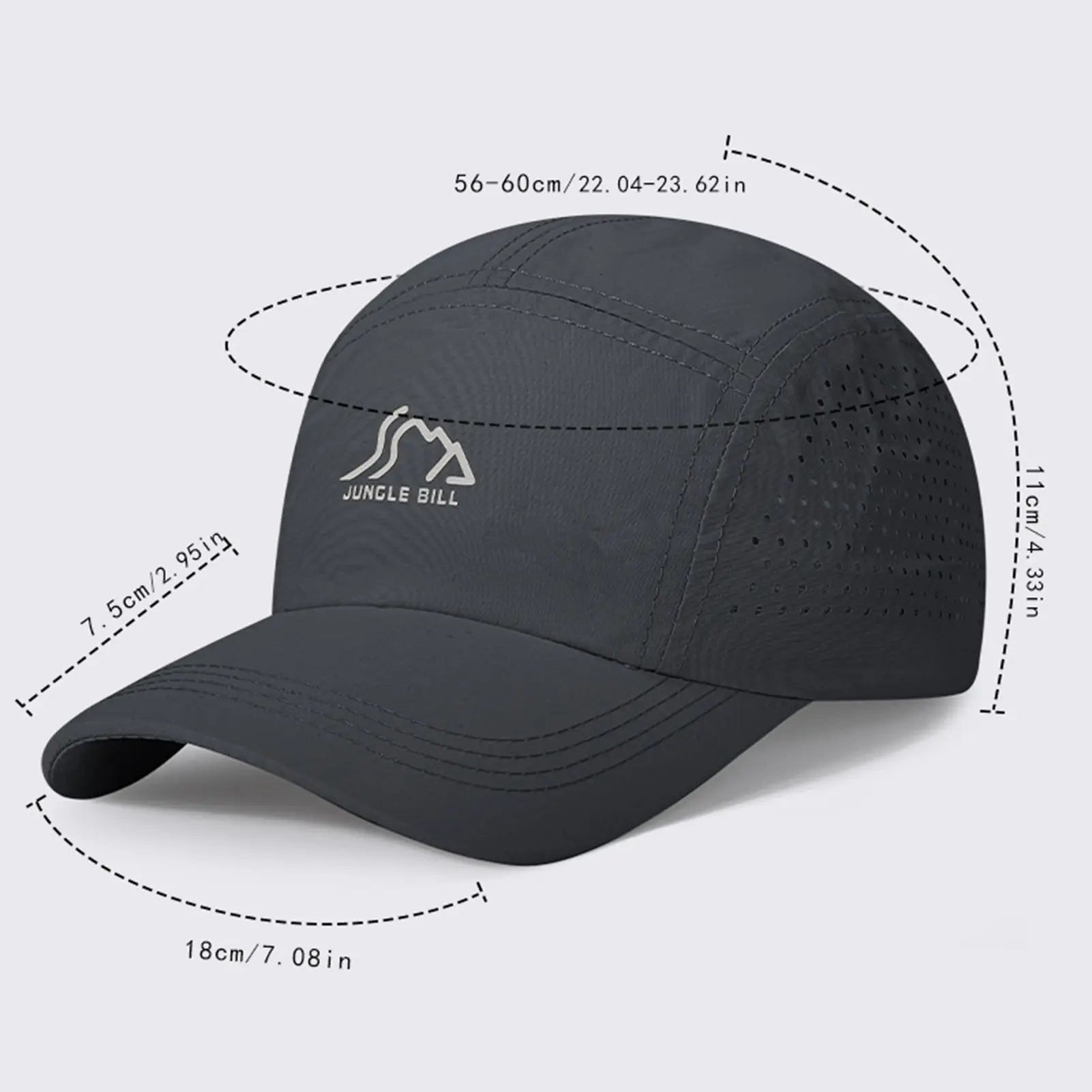 Breathable Sun-shading Baseball Cap Big Head Speed Drying Sun Hat Outdoor Running Mesh Breathable Sports Cap Summer Essential