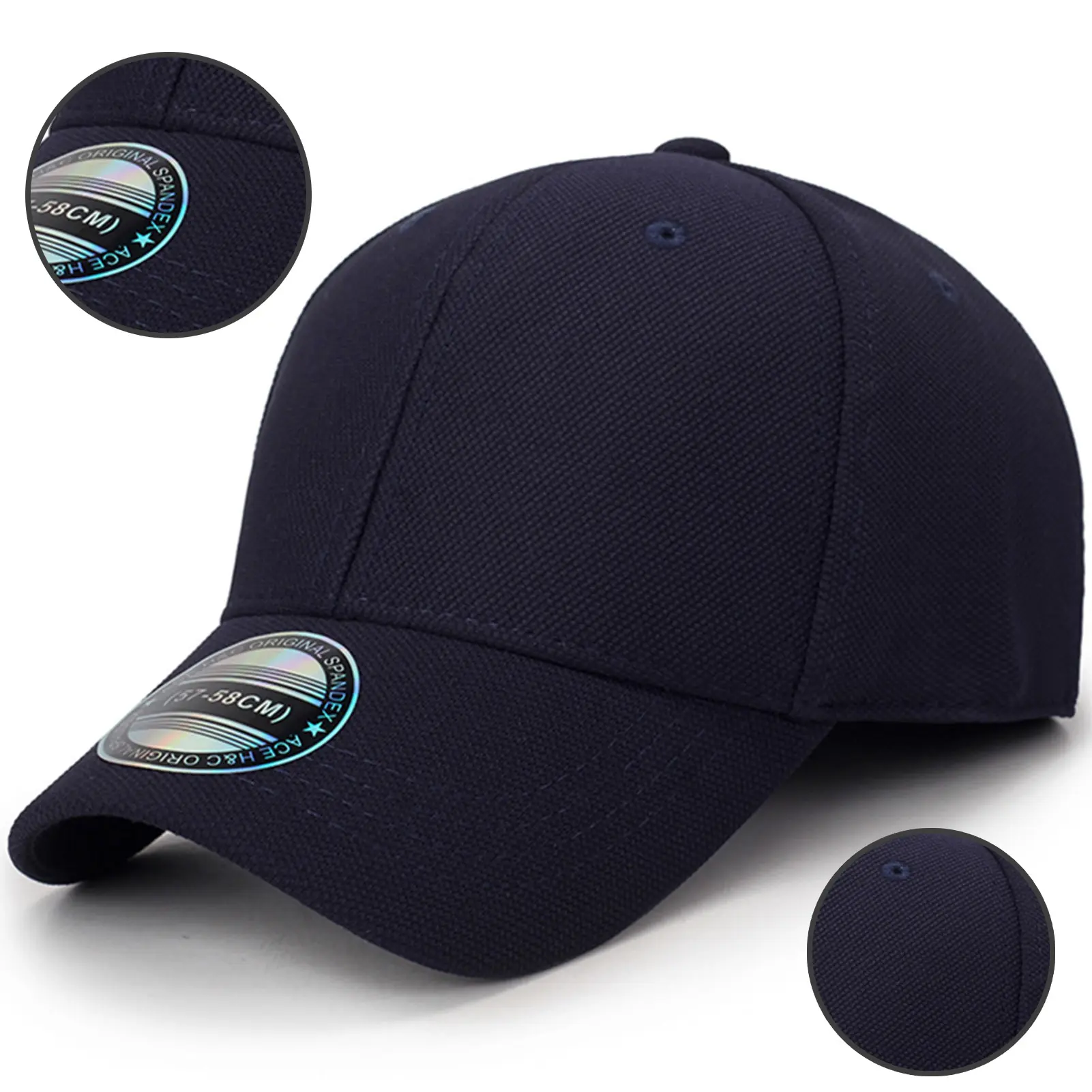 1pc Unisex Sport Baseball Cap Snapback Hats Fitted Closed Full Cap Women Gorras Bone Male Trucker Hat Casquette Outdoor Black