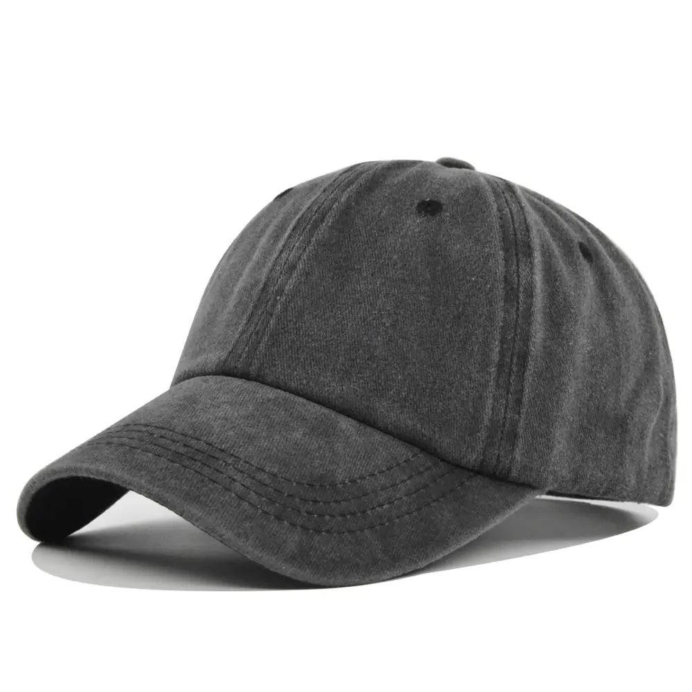 1Pcs Solid Color Bare Board Washed Baseball Cap Outdoor Nude Travel Female Male Summer Sun Visor Big Head Bent Brim Hat