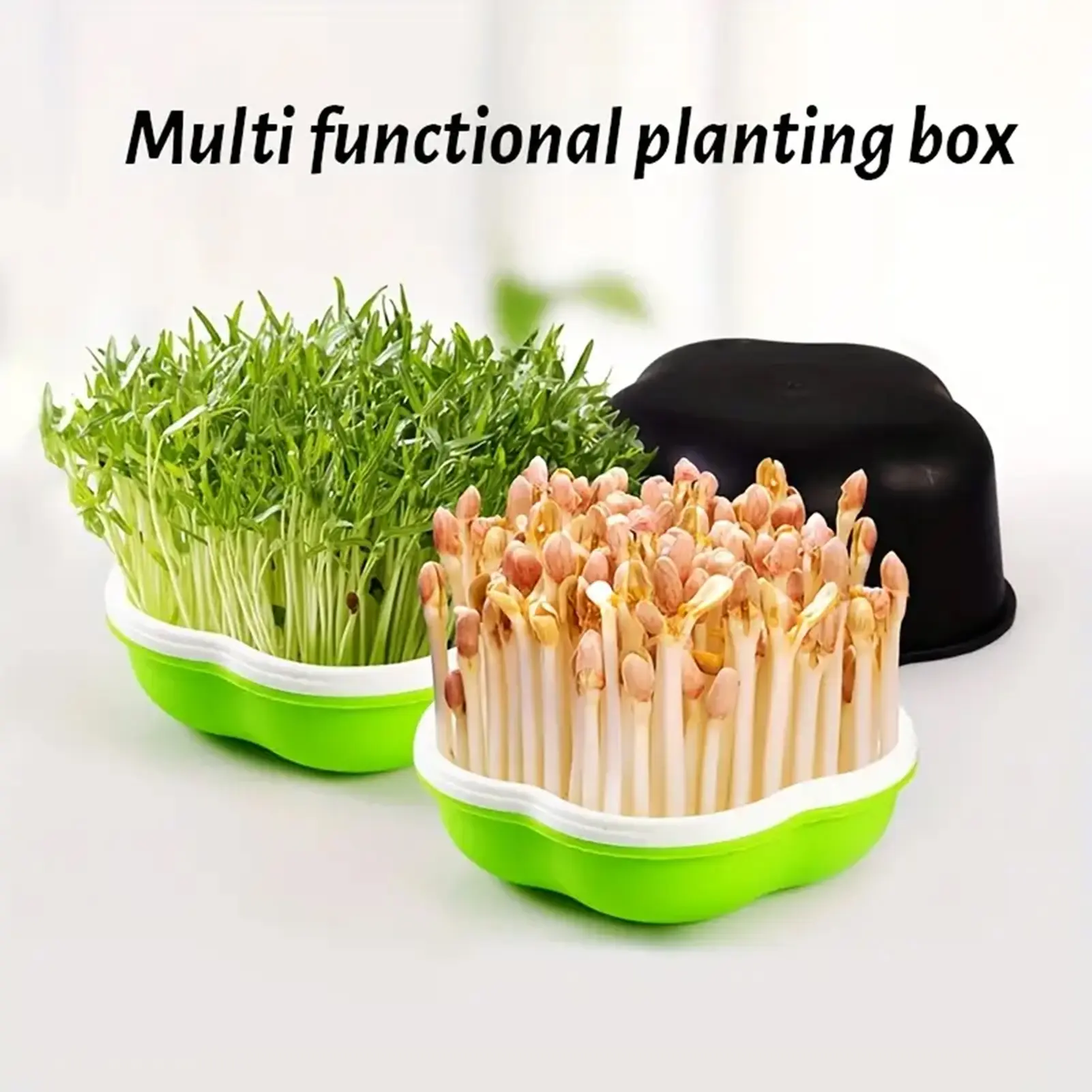 Hydroponic Peanut Sprout Box Bean Pea Wheat Seedling Tray Cat Grass Grow Germination Soilless Planting Pot Home Garden