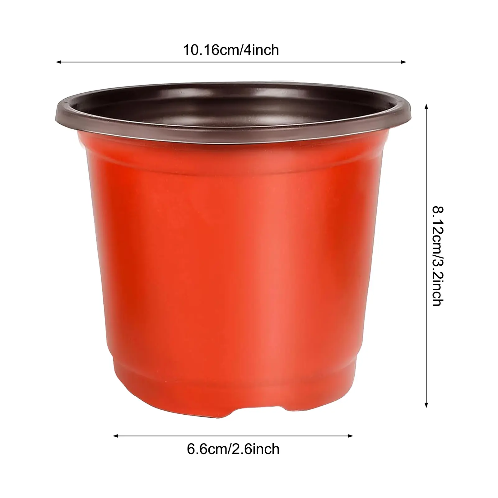 100pcs Flower Pot Plastic Grow Box Fall Resistant Tray For Home Garden Plants Nursery Cup Transplantflower 4 Inch Plant Pots