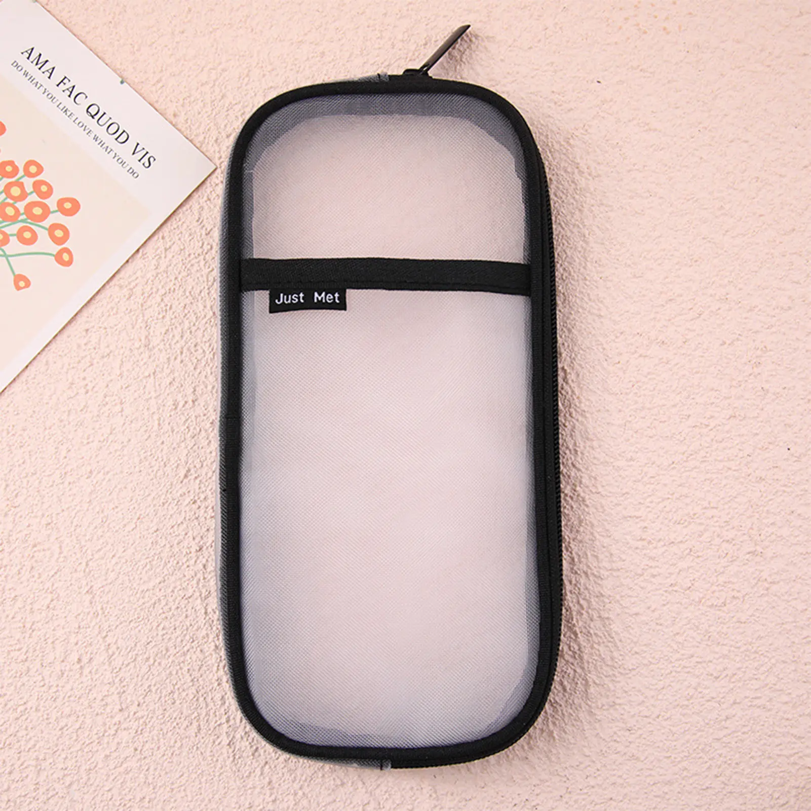 Clear Mesh Pencil Case Student Pencil Bag Large Capacity Stationery Bag Suitable for Calculators Markers Jewelry Storage