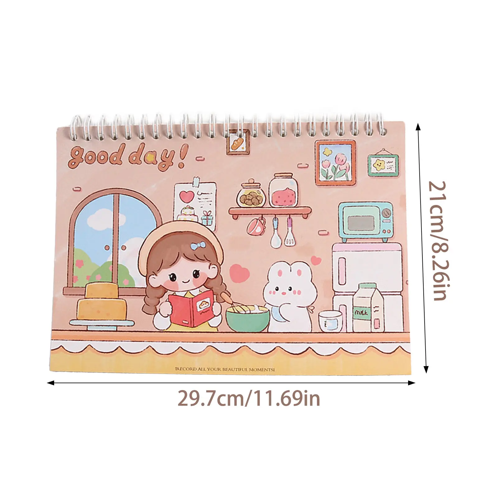 A4 Cartoon Handbook Release Paper Pu Leather Cover Reusable Sticker Book Tape Material For Diy Scrapbooking Stickers Organizer
