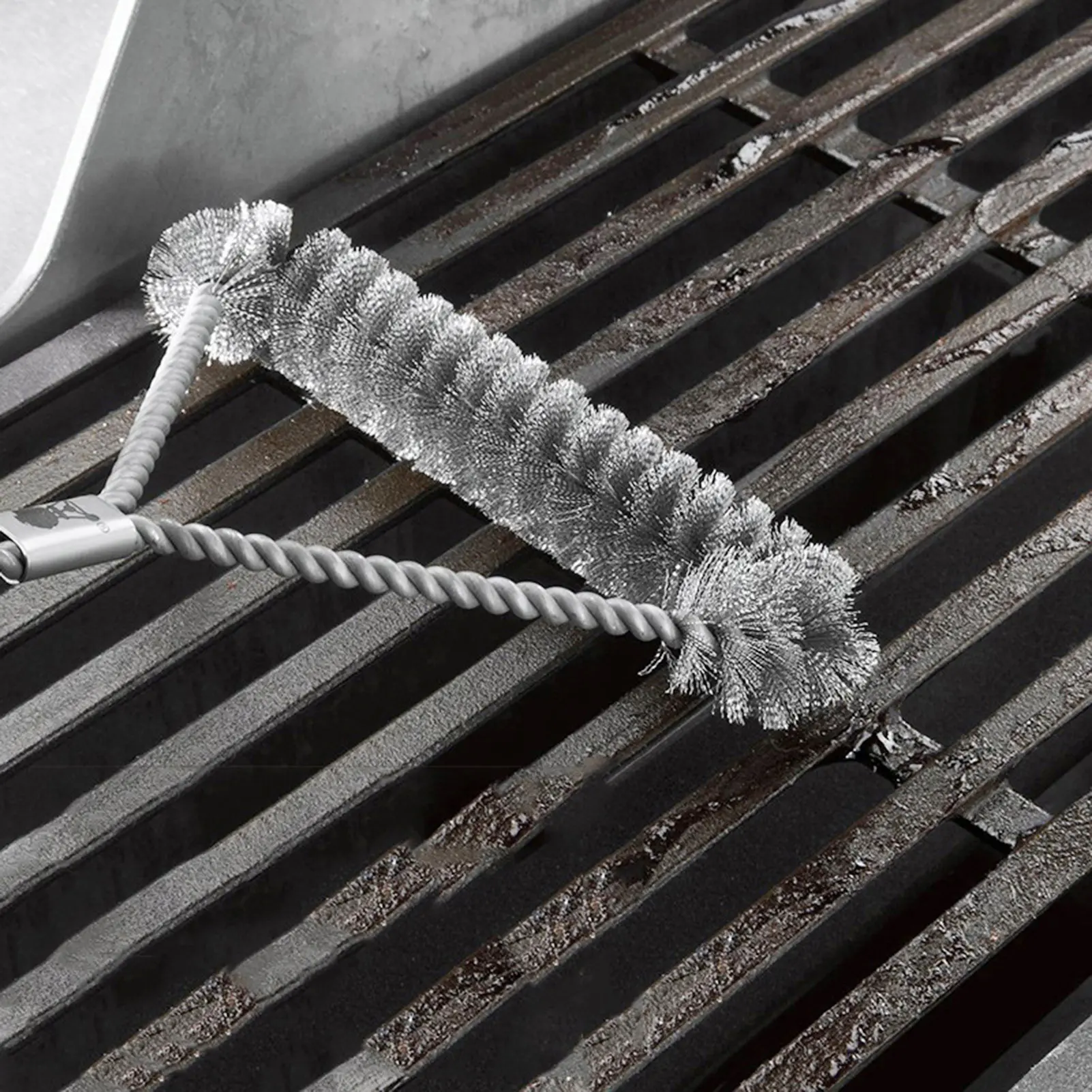 Stainless Steel Bristles Grill Accessories Grill Cleaning Brass Brush Bristle Free Grill Brush for Outdoor Grill  Accessories