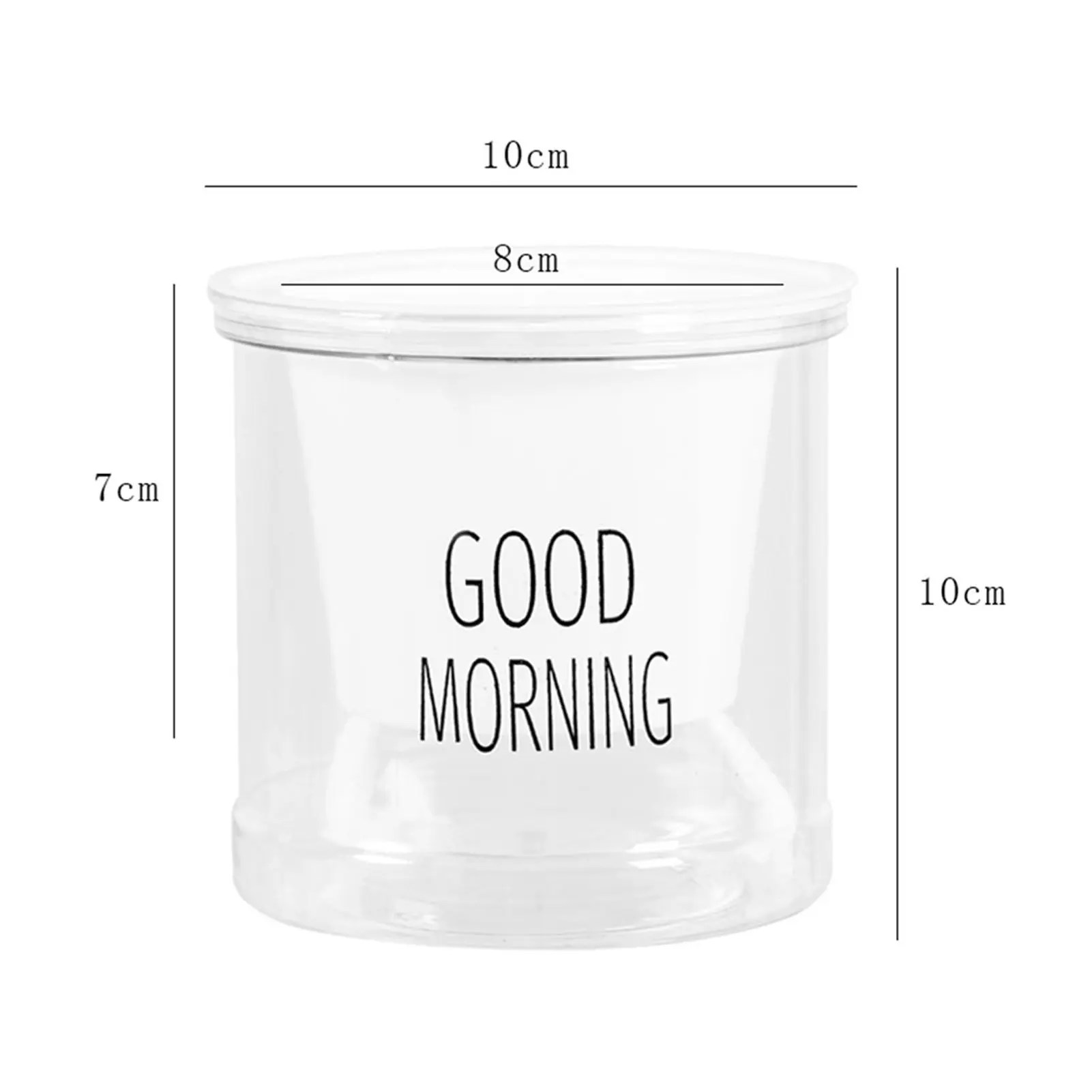 Lazy Plastic Hydroponic Flowerpot Round Automatic Water-absorbing Flower Transparent Double-layer Creative Flowerpot Office
